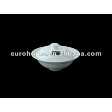 airline equipment round white small ceramic porcelain tureens with lid -eurohome AL 022
